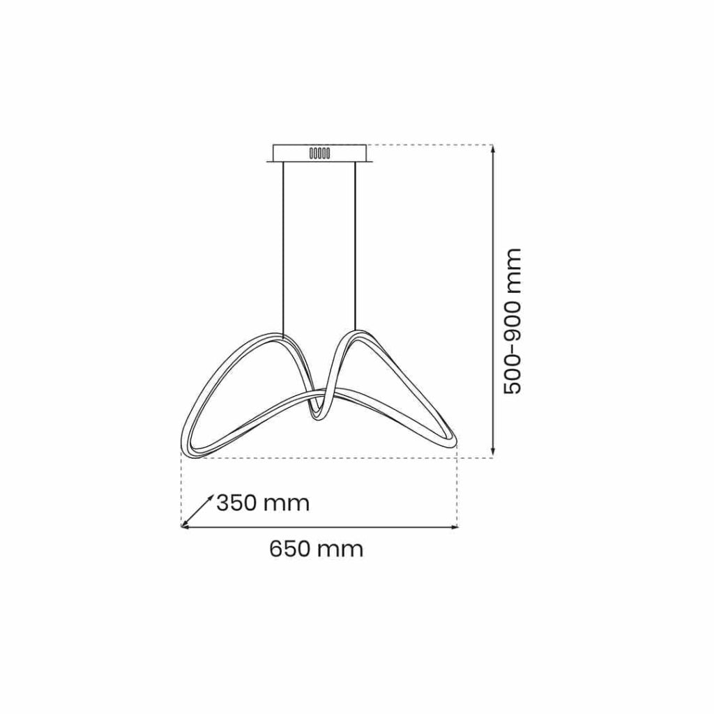 Lampada a sospensione Tesoro Milagro LED 48W 4000K nera