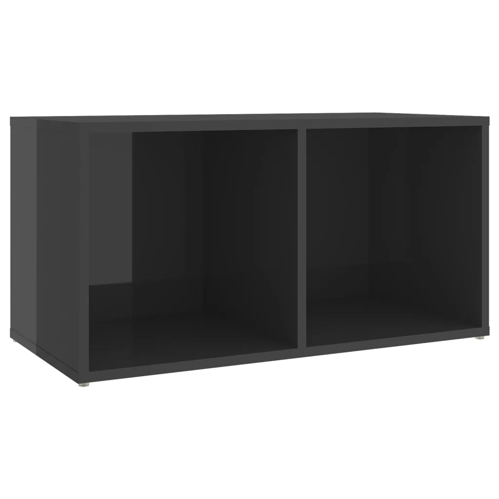 Mobile Porta TV Grigio Lucido 72x35x36,5cm in Legno Multistrato 805533