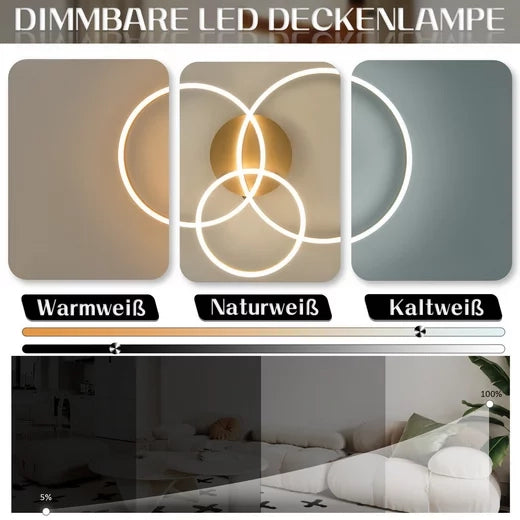 ZMH Lampada da soffitto plafoniera LED dorata dimmerabile 74W telecomando moderna per camera letto soggiorno sala pranzo