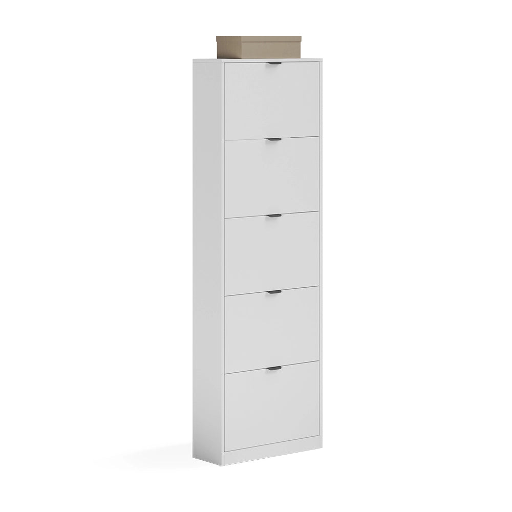 Scarpiera da ingresso Gizmo Bianco/Nero 59 x 181.1 cm con 5 scomparti Vicco