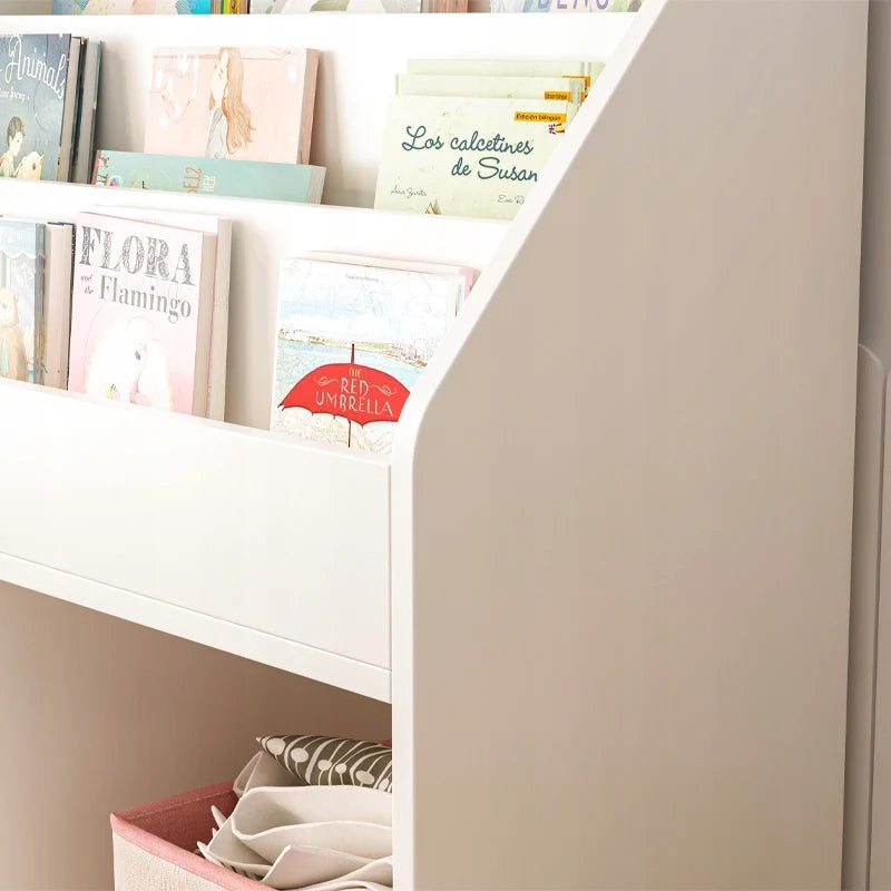 Scaffale per libri e giornali per bambini Mobile per giocattoli Libreria verticale