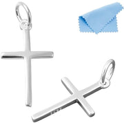 Crocifisso in Argento Sterling 925 - Miniatura - Appoggio Religioso - Hanger Blanco Sottile - Gebedshanger in Oro/Argento - Creazione Gioielli - Accessorio da Gioielleria