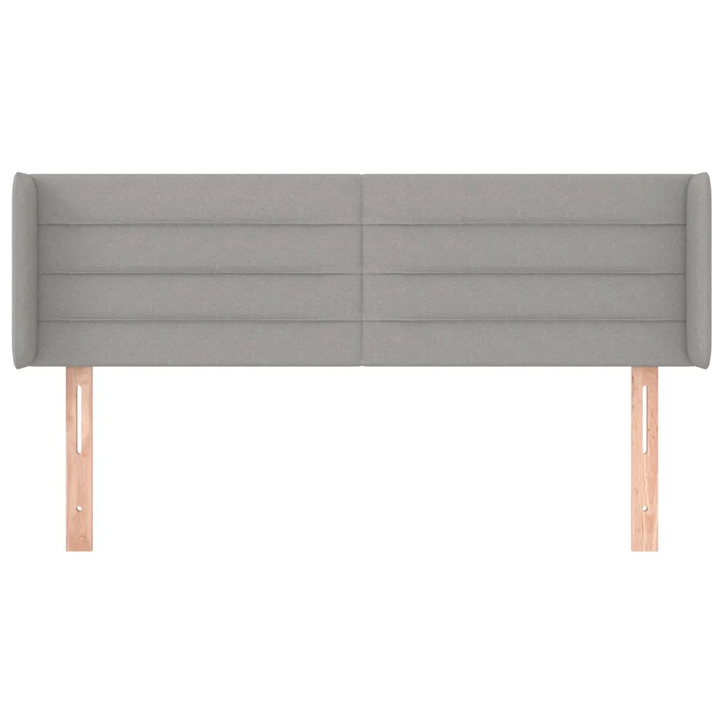 Testiera ad Orecchio Grigio Chiaro 147x16x78/88 cm in Tessuto 3118906