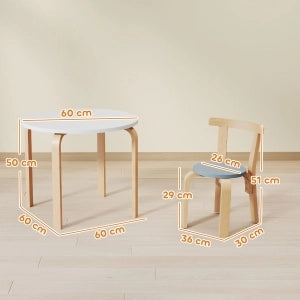 TAVOLO BAMBINI Set 5 pezzi in legno multicolore