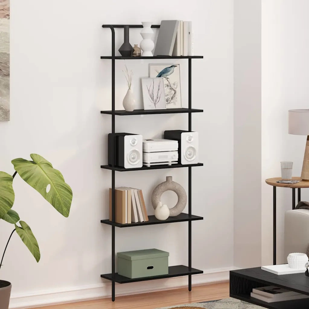 Libreria Rovere Nero 60 x 24 x 168 cm Legno multistrato 879965