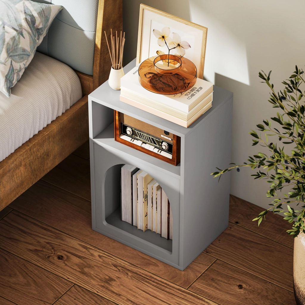 Comodino ¨C Minimal ¨C Grigio 40x30x60