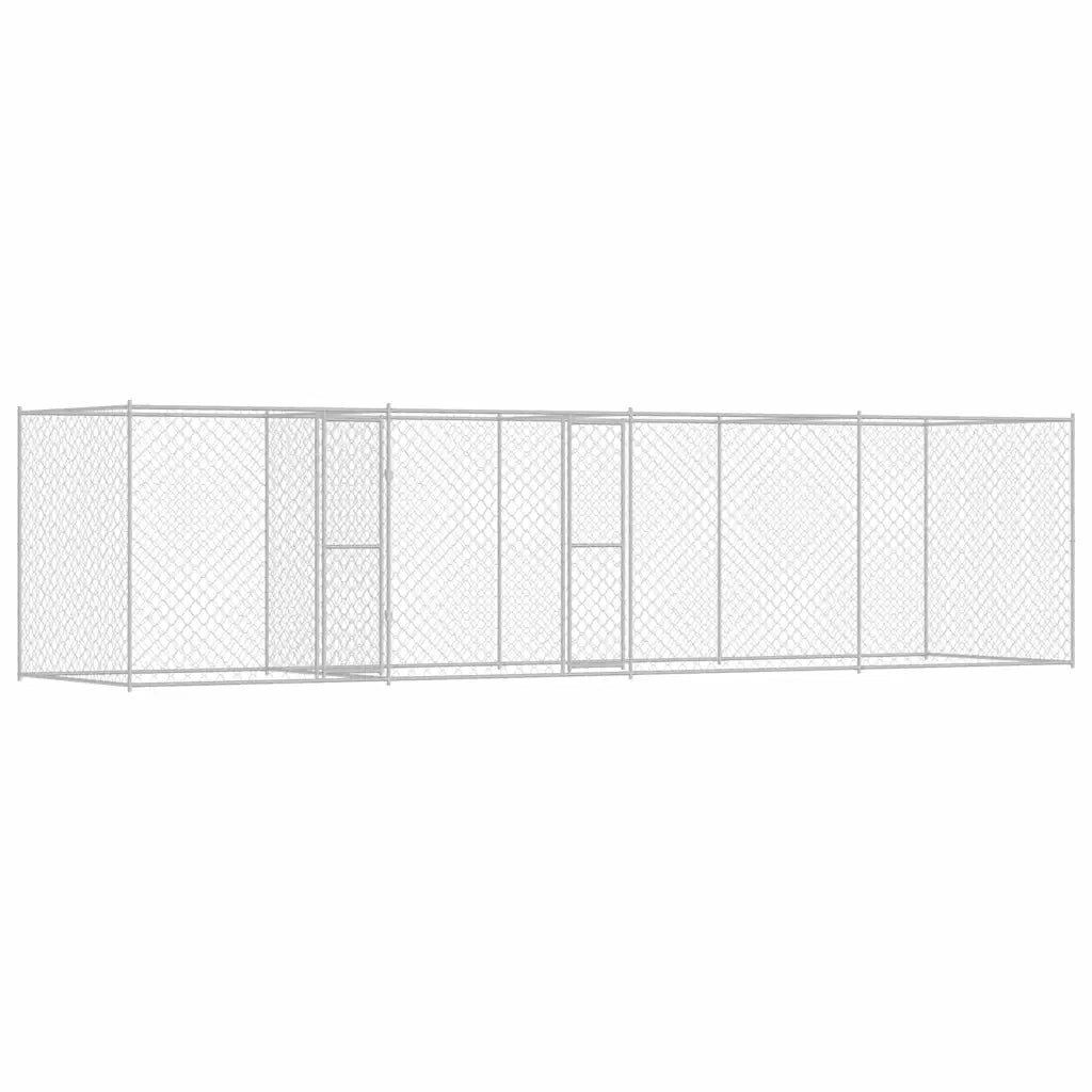 Gabbia per cani Argento 600 x 200 x 200 cm Acciaio zincato