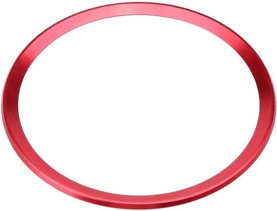 Alleggerimento del volante con logo per Audi A1 A3 A4 A5 A6 Q3 Q5 - Alluminio - Rosso.