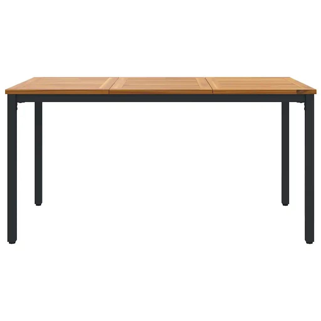 Tavolo da Esterno Naturale e Nero 150 x 90 x 75 cm 4010611