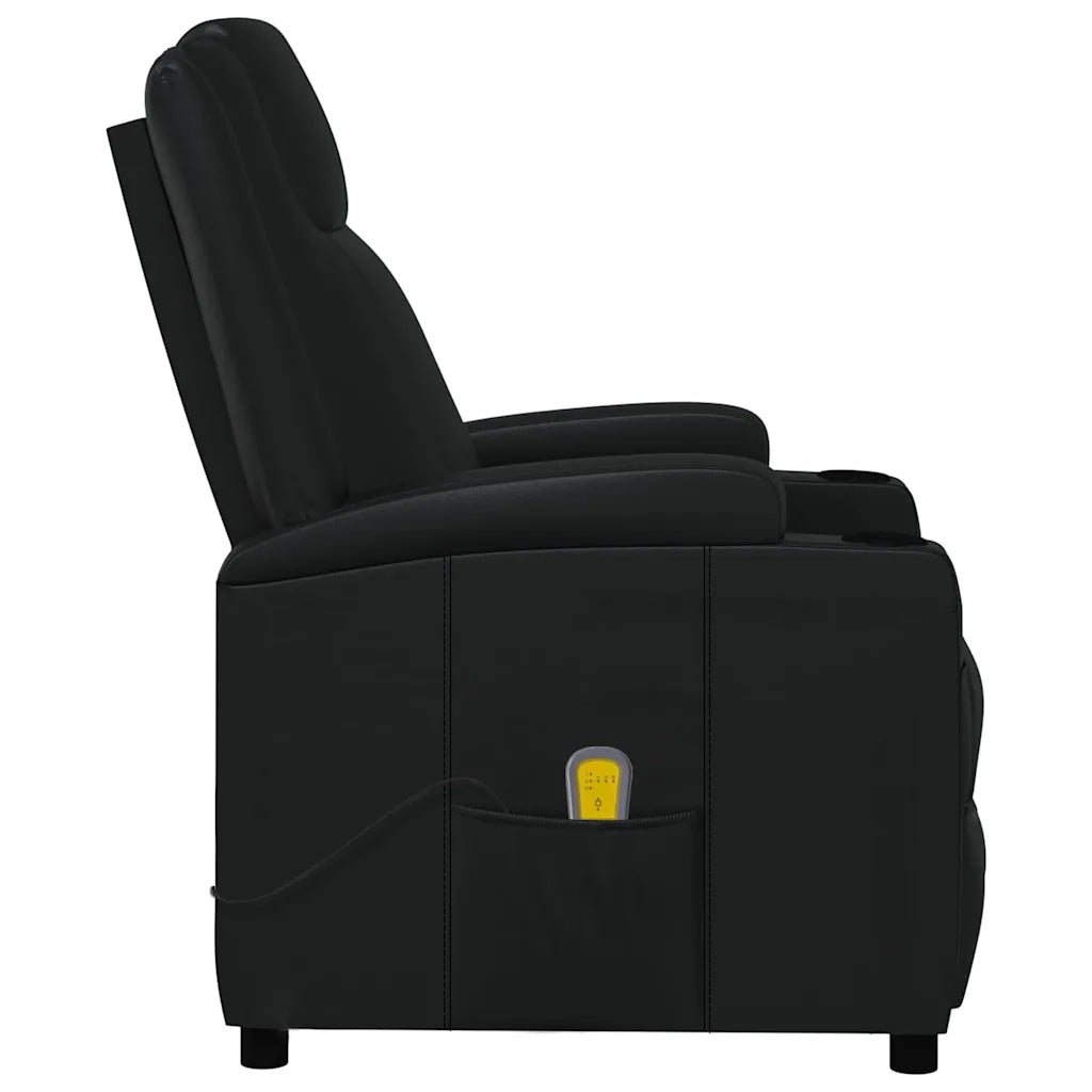Poltrona Massaggiante Reclinabile Nera in Similpelle cod mxl 51725
