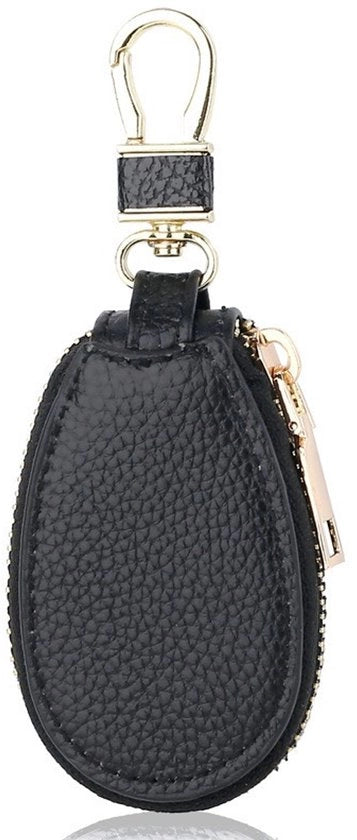 Tas per chiavi unica naturale per l'auto, duraturo e robusto, può essere appeso alla cintura per uomini e donne, accessorio pratico nero