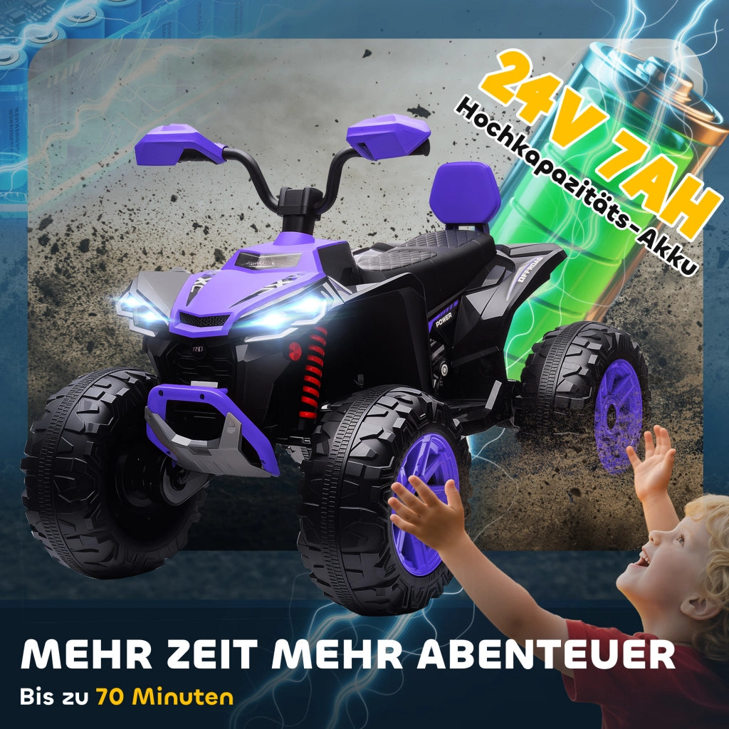 Quad Elettrico per Bambini ¨C zephmum ¨C Verde, 24V, 3-8 Anni