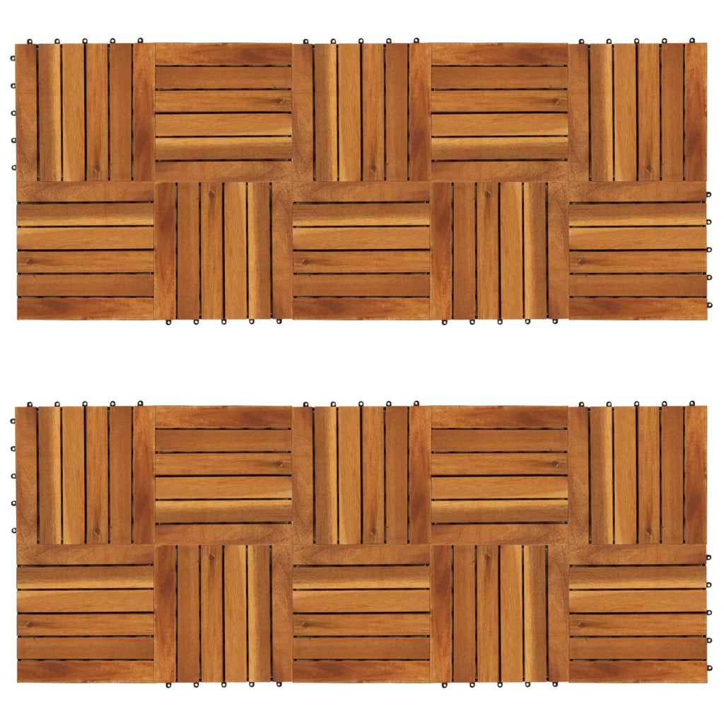 Piastrella per Decking 20 pz Marrone 30 x 30 cm CFW5908616
