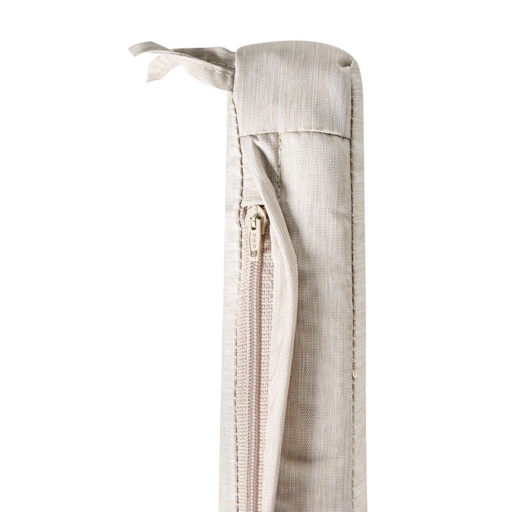 Set di 8 cuscini per sedie da giardino in tessuto poliestere resistente ai raggi UV beige chiaro