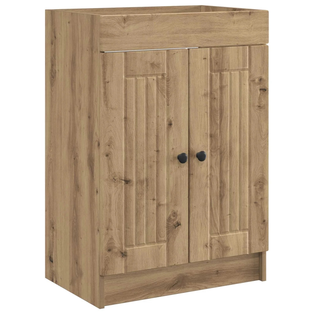 Mobiletto da bagno sotto il lavello Rovere Artigianale 890053