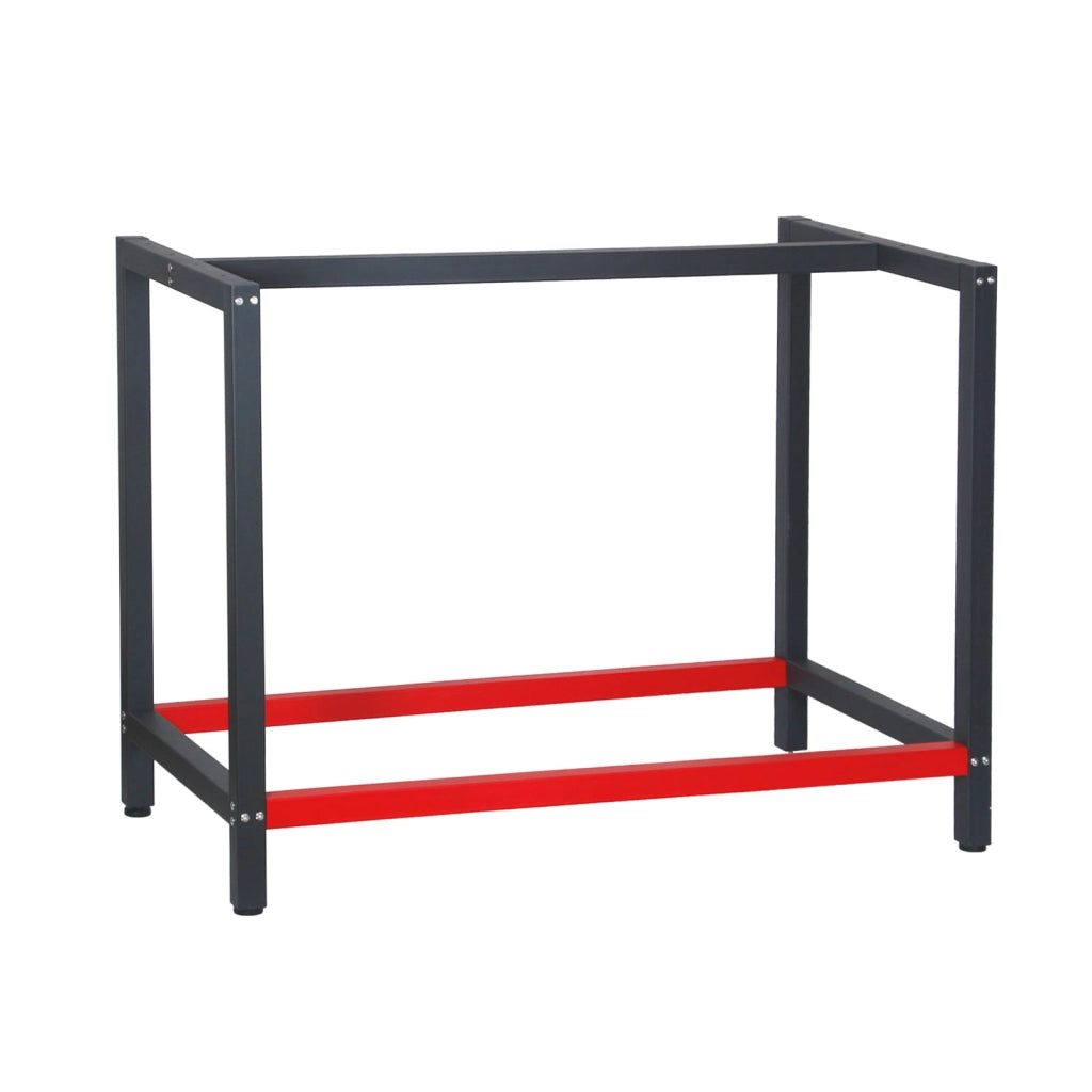 Telaio per banco da lavoro in acciaio antracite-rosso, gambe per banco da lavoro, telaio per tavolo 100 x 57 x 81 cm
