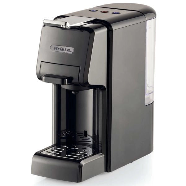 Ariete 1304 macchina da caffè a cassetti, 1350w, capacità serbatoio 0,7l, pressione 19 bar, 2 tipologie di caffè, capsule nespresso*, dolcegusto*, lavazza a modo mio*, cialde e polvere, nero - 8003705123830