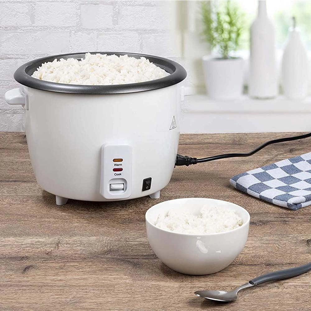 Cuociriso Elettrico 700W Risottiera con Vassoio Cottura Vapore Alpina 1,8 Lt