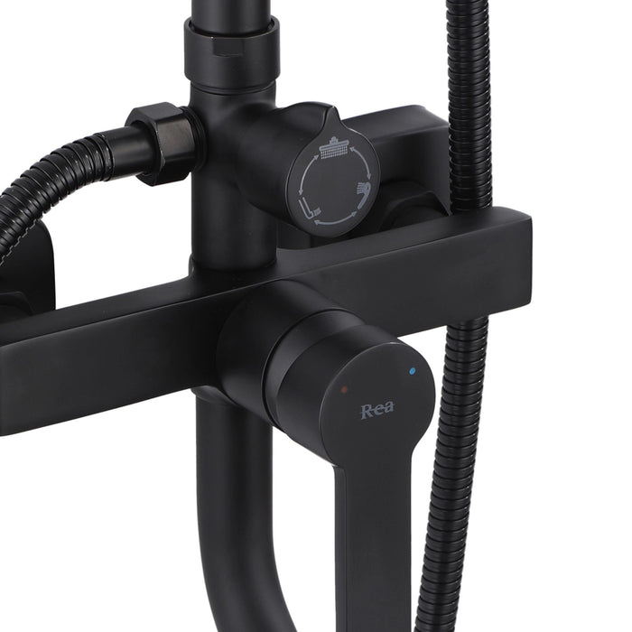 Set Doccia Rea Argus Black Matt