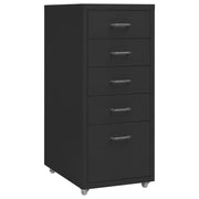 Schedario Mobile Nero 28x41x69 cm in Metallocod mxl 130097