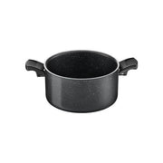Lagostina LAG630B20 Performa Casseruola Alta Antiaderente con Rivestimento Mineralis 20 cm Induzione Lavabile in Lavastoviglie colore Nero