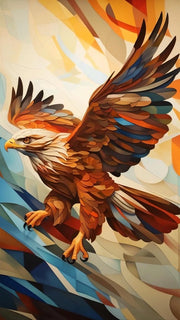Disegno di diamanti per foto quadrata grande XXL per adulti, 40 x 70 cm Eagle A, 5D set di diamanti per foto quadrata con accessori per decorazione della sala da soggiorno