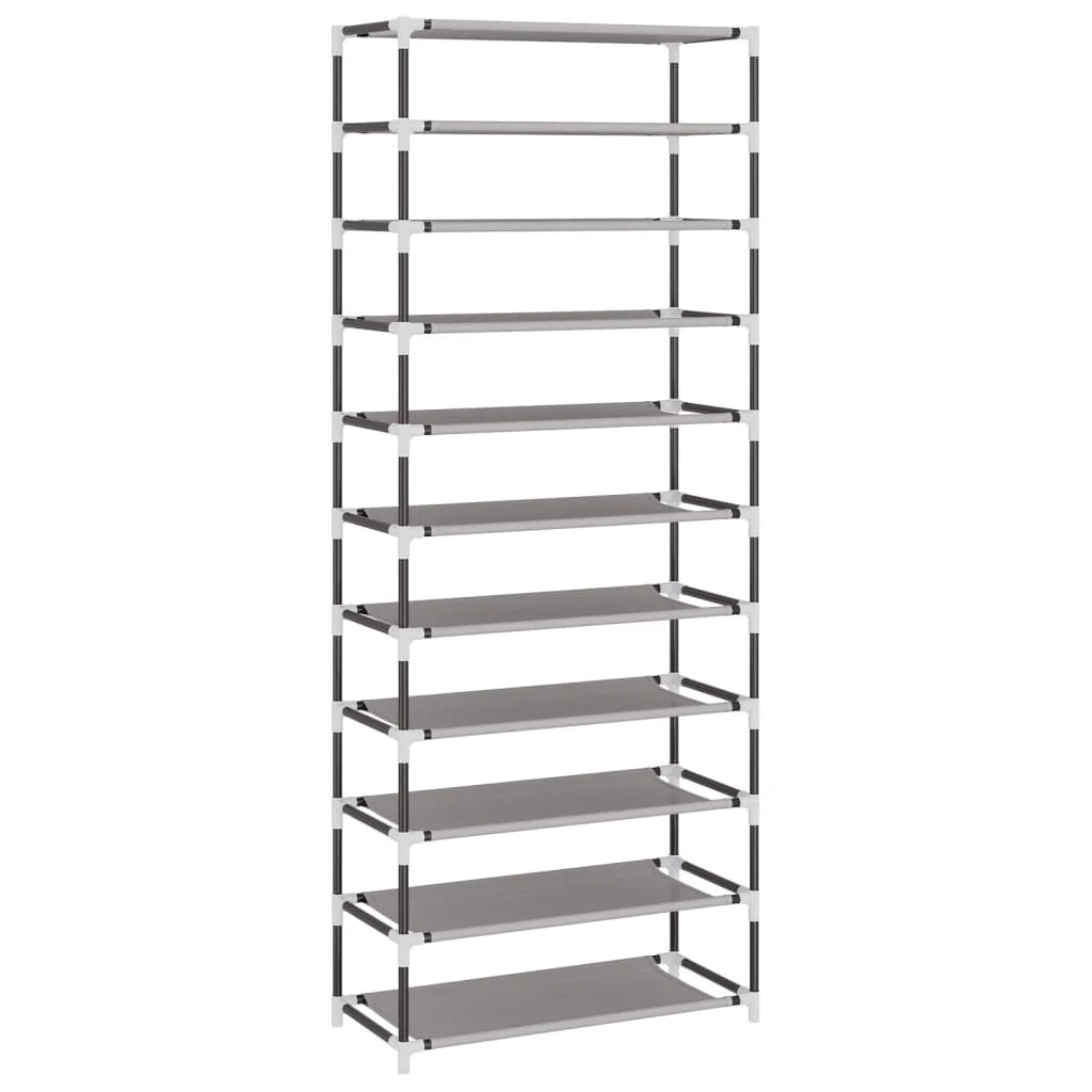 Scarpiera mobile contenitore per scarpe mobile ingresso/corridoio/soggiorno 60 x 30 x 166 cm tessuto grigio 02_0021776