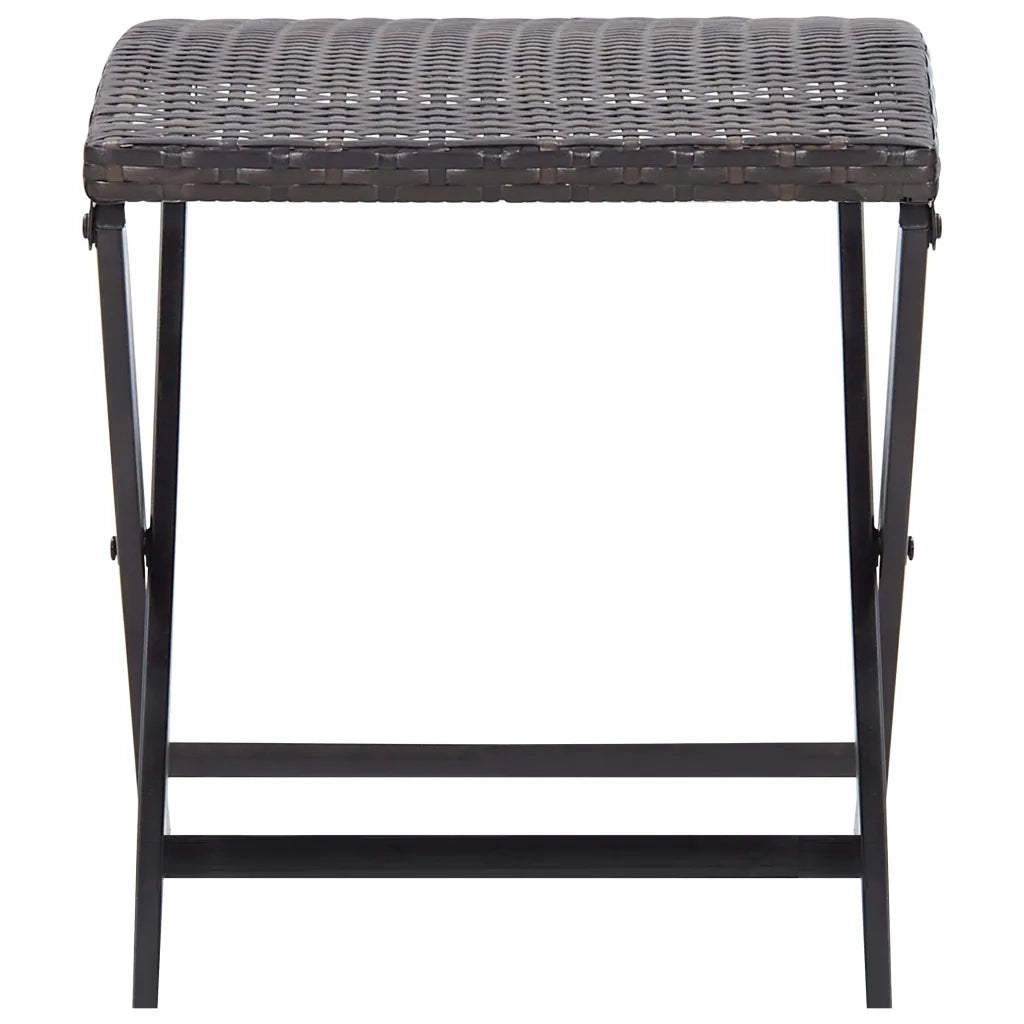 Sgabello Pieghevole in Polyrattan Marrone CFW4823512