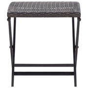 Sgabello Pieghevole in Polyrattan Marrone CFW4823512