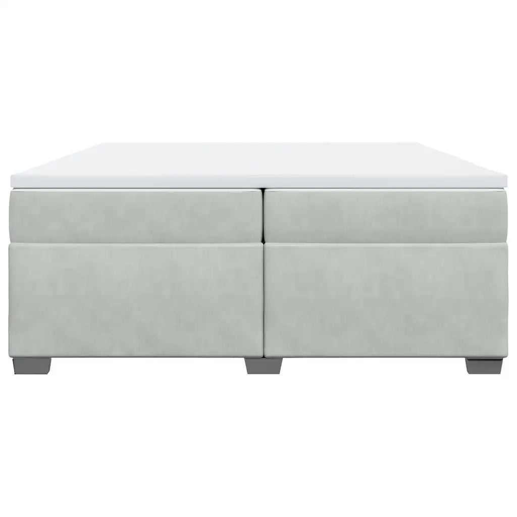 Giroletto a Molle con Materasso Grigio Chiaro 200x200cm Velluto 3285305