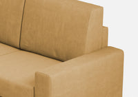 Divano Angolare 6 Posti 286x246x85 cm Sakar in Tessuto Ocra