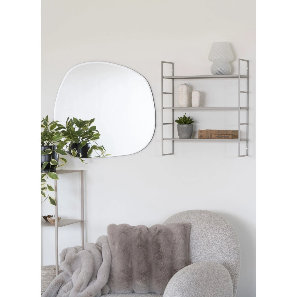Mensola Beja, Grigio, Metallo, 17x48x55 cm