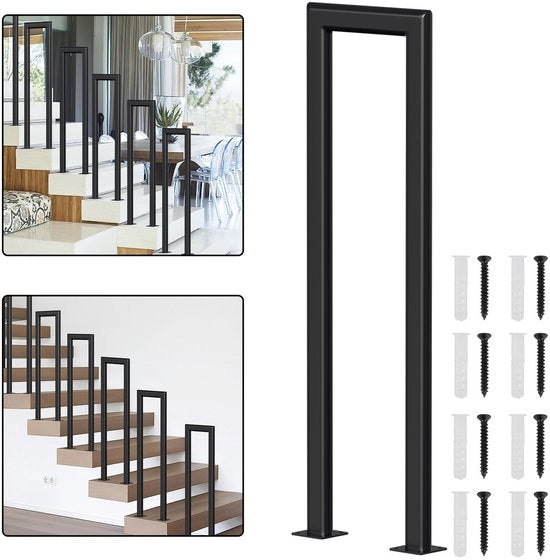 Bancata a forma ellittica - Buis a forma ellittica a forma a U - Ingresso e uscita - Nero - Ferro - 55 cm