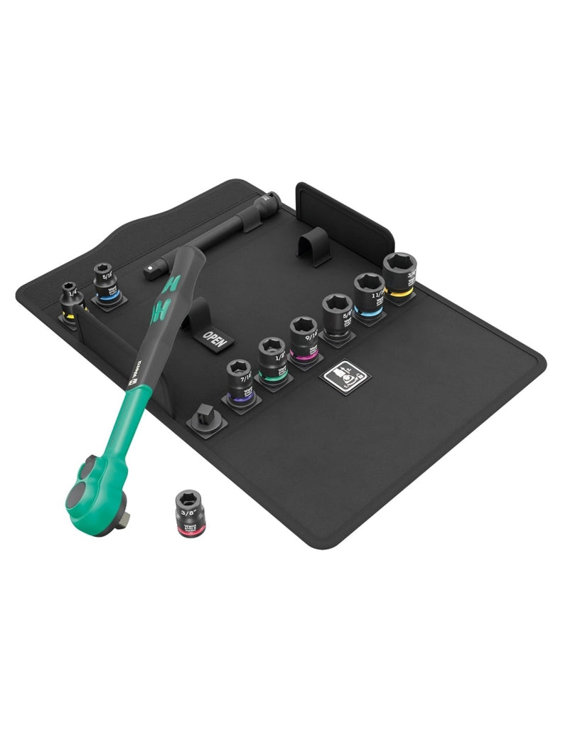 Set di Cricchetto 3/8" WERA Zyklop Comfort 8100 SB 13 (11 pezzi)