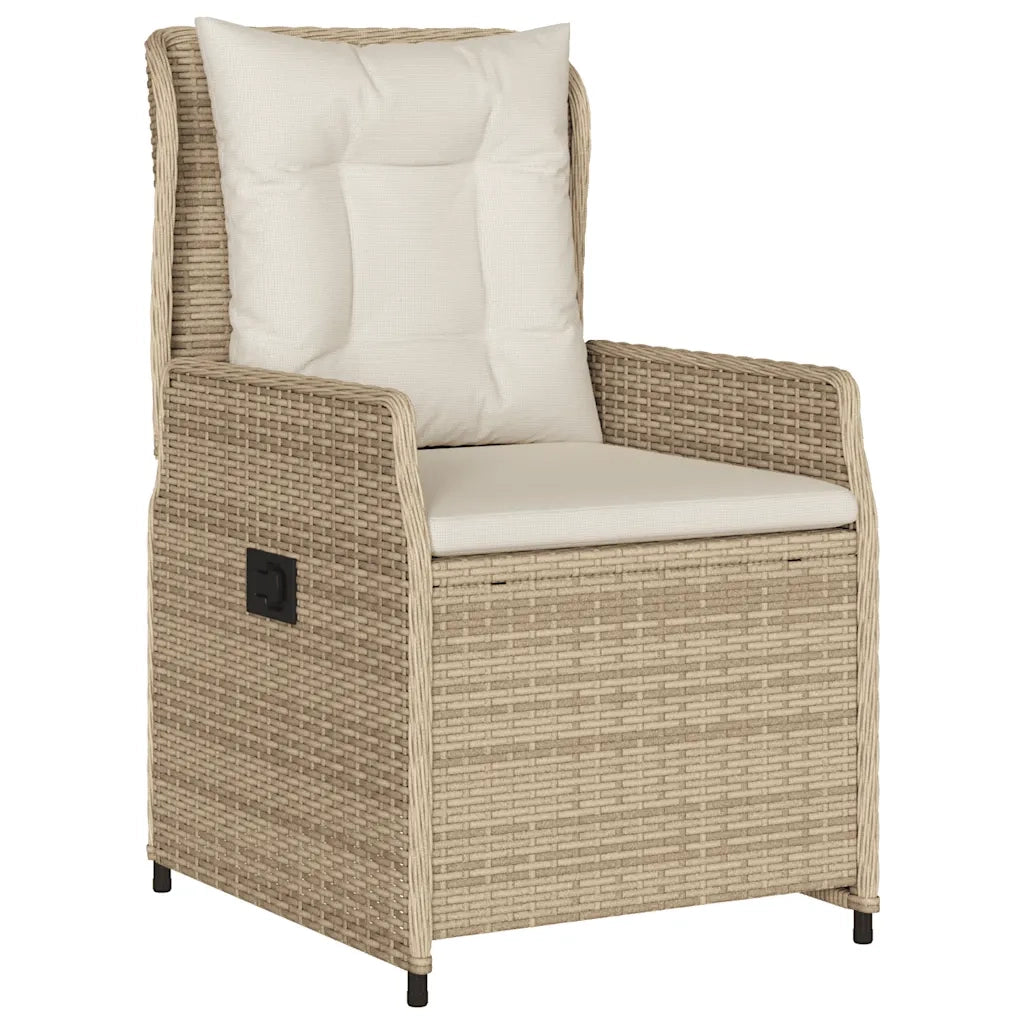 vidaXL Set da Pranzo da Giardino 5 pz con Cuscini Beige in Polyrattan