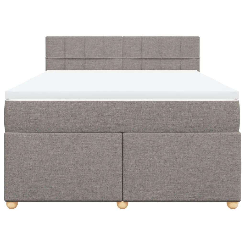 Giroletto a Molle con Materasso Tortora 140x200 cm in Tessuto