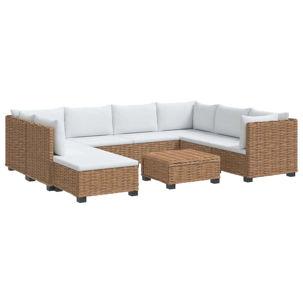 9 pz Set Lounge in Rattan con Cuscini GENDT Rattan naturale 3429864
