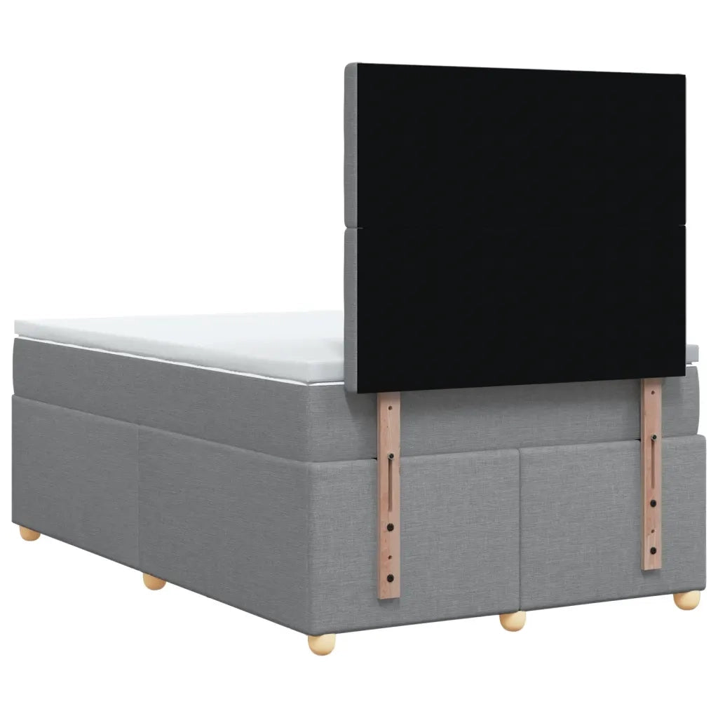 Giroletto a Molle con Materasso Grigio Chiaro 120x200cm Tessuto 3293561