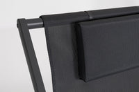 Set 4 Sedie Sdraio Reclinabile Pieghevole 60.5x101.5x73.5 cm in Alluminio Taylor Grigio Scuro