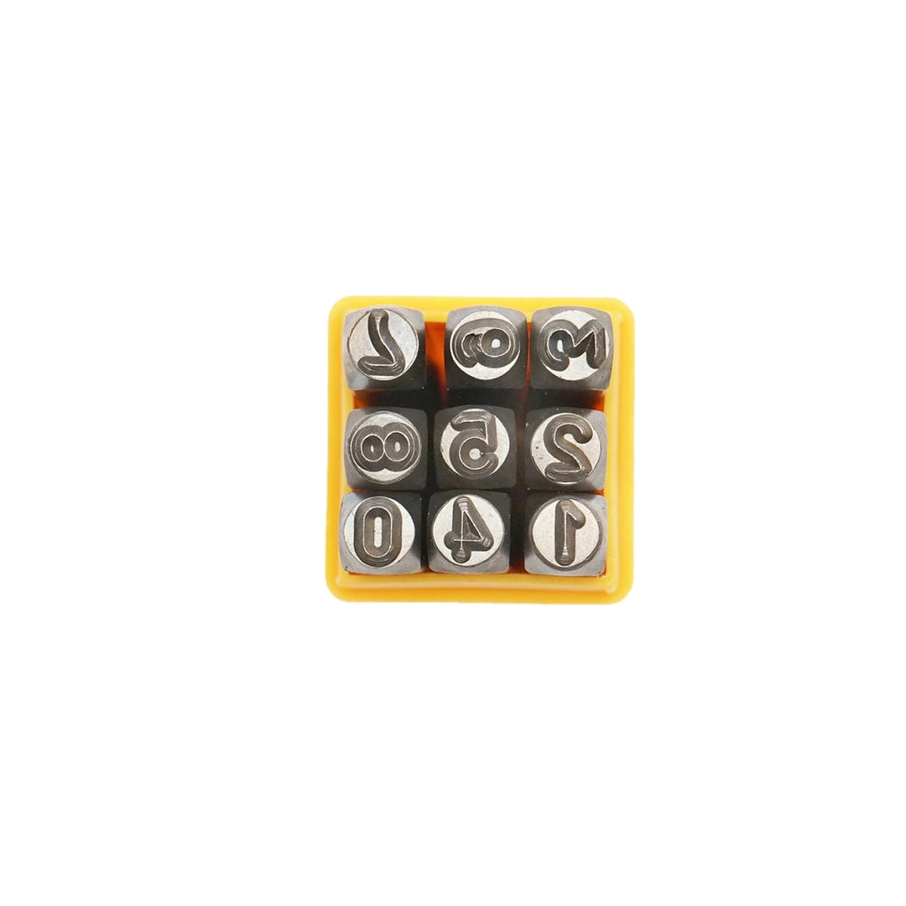 Set di 9 punzoni con numeri da 0 a 9 – altezza caratteri 6 mm Hoteche