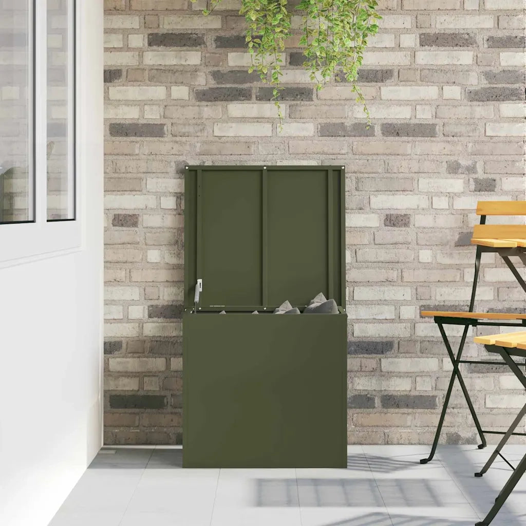 vidaXL Scatola di Stoccaggio Esterno Oliver verde 55 x 50.5 x 50 cm