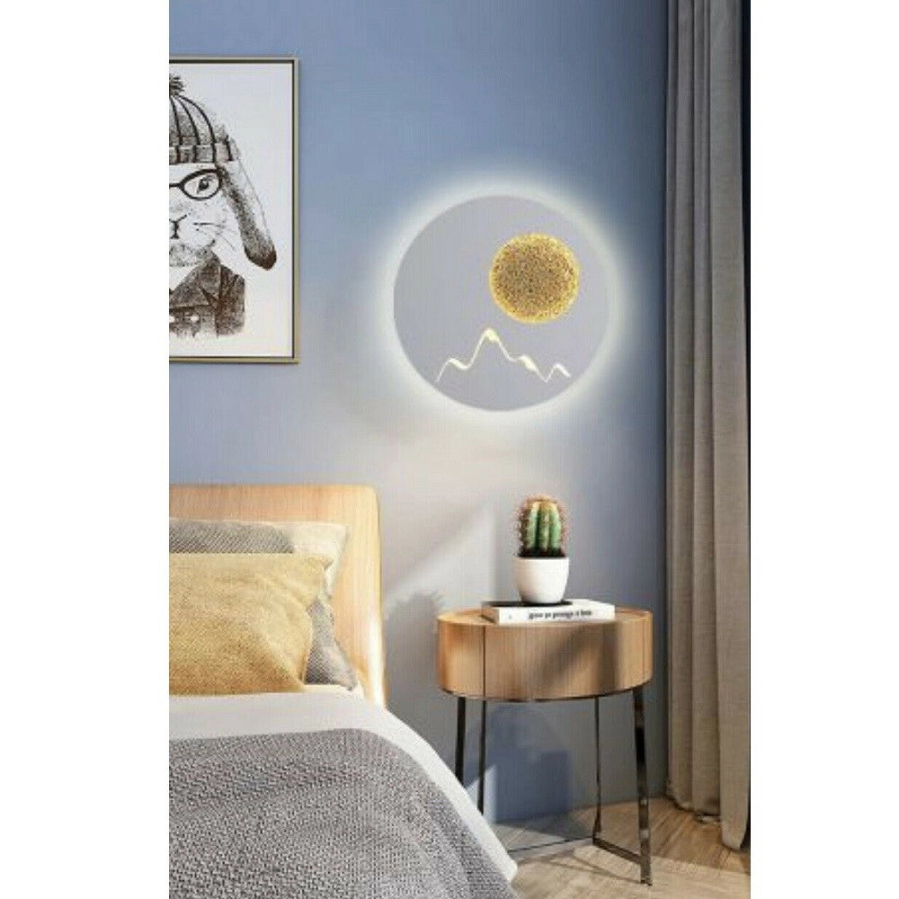 Trade Shop - Applique Da Parete Led Moderna Retroilluminato 16w Luce Bianca 6500k Lampada E48 -