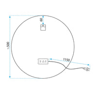 Specchio Led 50cm Ffj50