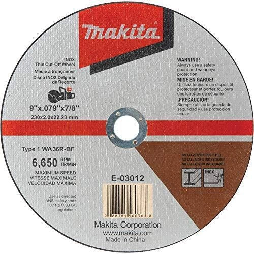 Makita E-03006 Disco da Taglio INOX 230 mm 2,0 mm WA36R per Smerigliatrici a Batteria CE003G DCE090