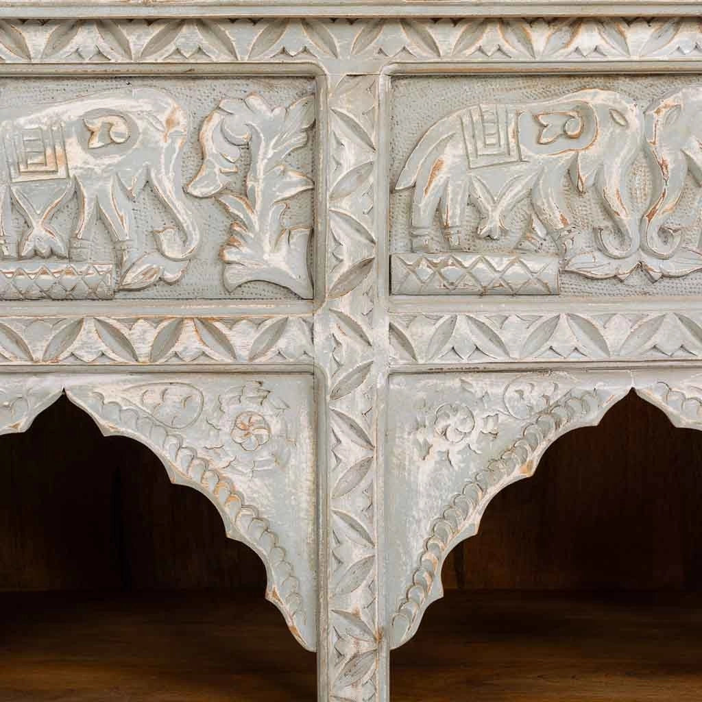 Credenza in legno bianco 132x40x96