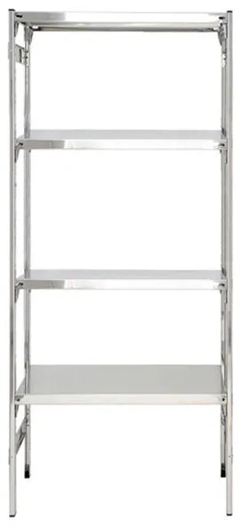 Scaffale in acciaio inox da appendere, con piani ad incastro cm. 60x40x200h