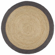 Tappeto Lavorato a Mano in Juta con Bordo Grigio Scuro 240 cm cod mxl 61351