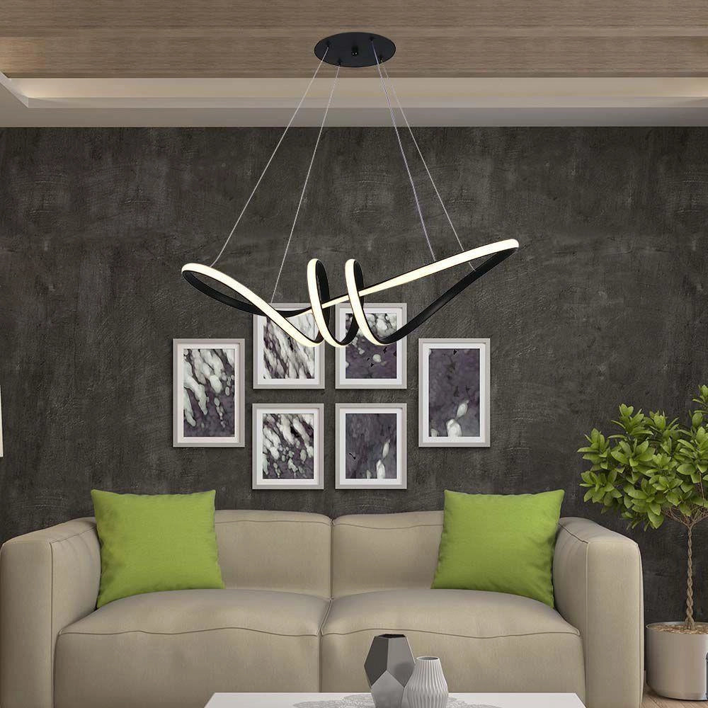 Lampada sospensione LED lineare 24W 3000K nera V-TAC VT-7798