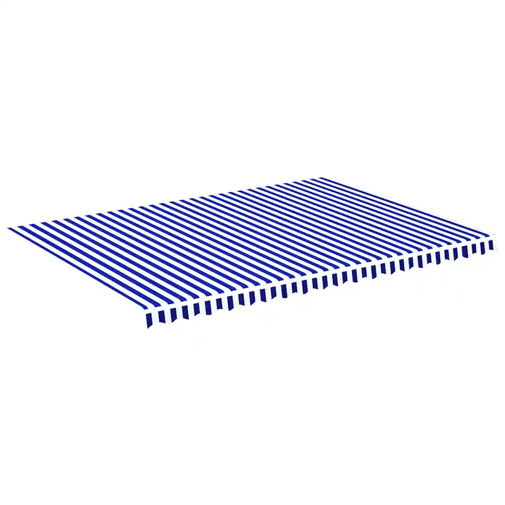 Tessuto di Ricambio per Tenda da Sole Blu e Bianco 5x3,5 m cod mxl 7269