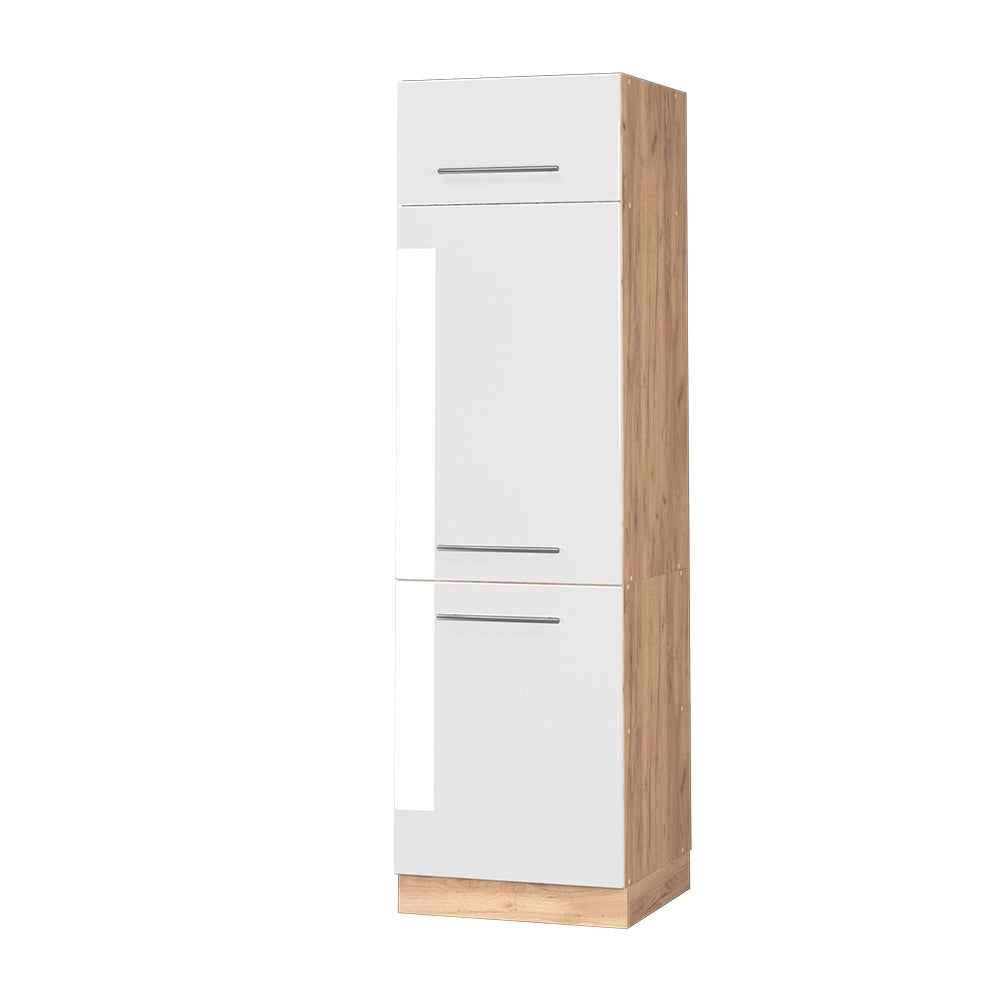 Vicco Armadio frigorifero Bianco lucido 60 cm